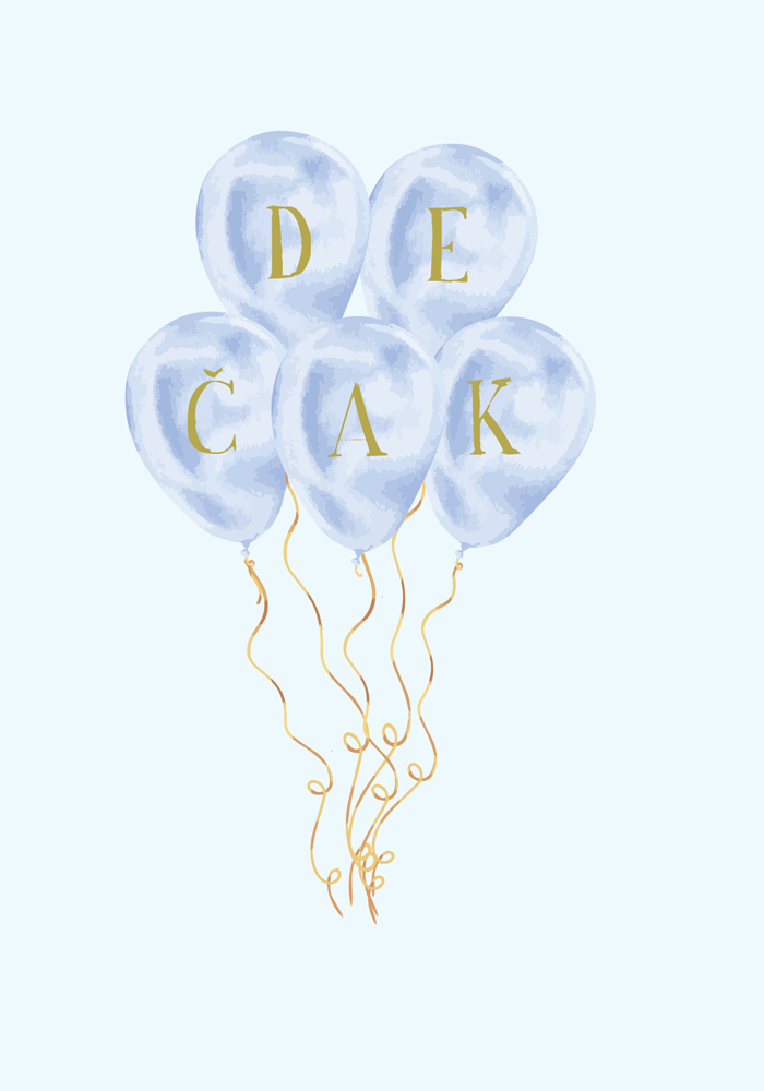 Čestitka za rođenje deteta DEČAK 