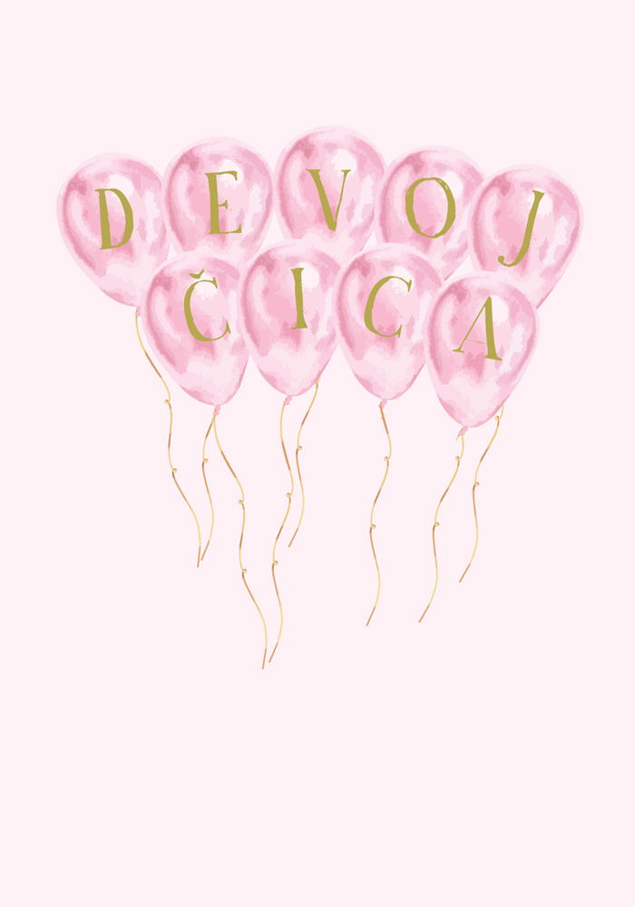Čestitka za rođenje deteta DEVOJČICA 