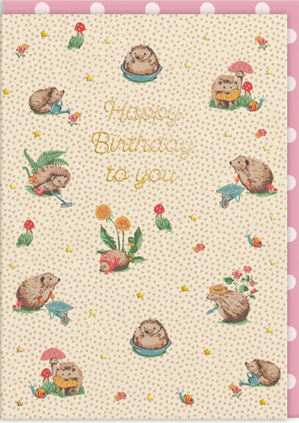 Rođendanska čestitka CATH KIDSTON HEDGEHOGS 