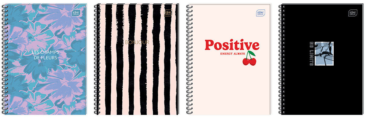 Spiralni notes A5, tvrde korice, 80 listova na kvadratiće (Više vrsta)