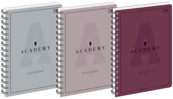 Notes sa spiralom A4 kvadratići ACADEMY (TRI VRSTE) 