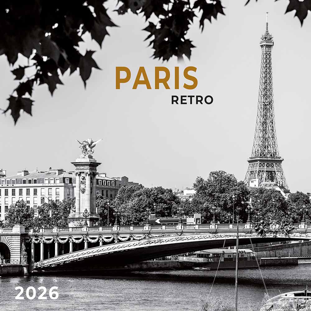 Zidni kalendar 2026 PARIS RETRO 