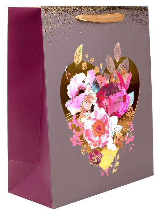 Ukrasna kesa HEART WITH FLOWERS L 