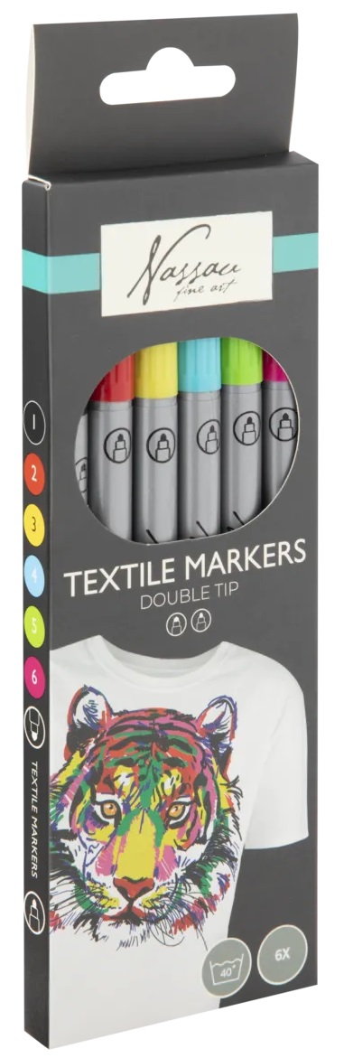 Dvostrani markeri za tkaninu 6kom 