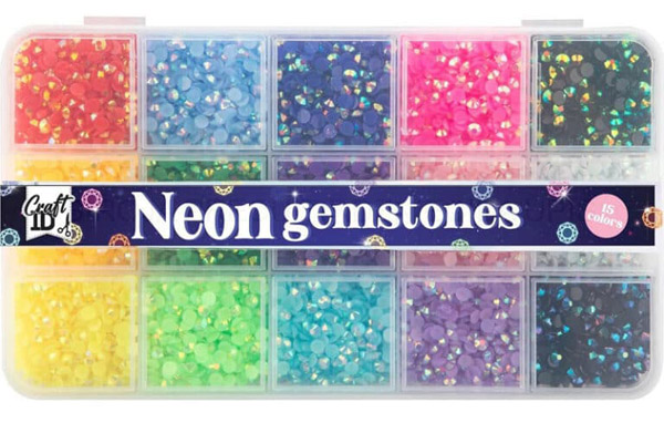 Set perlica za nakit NEON - 15 boja 