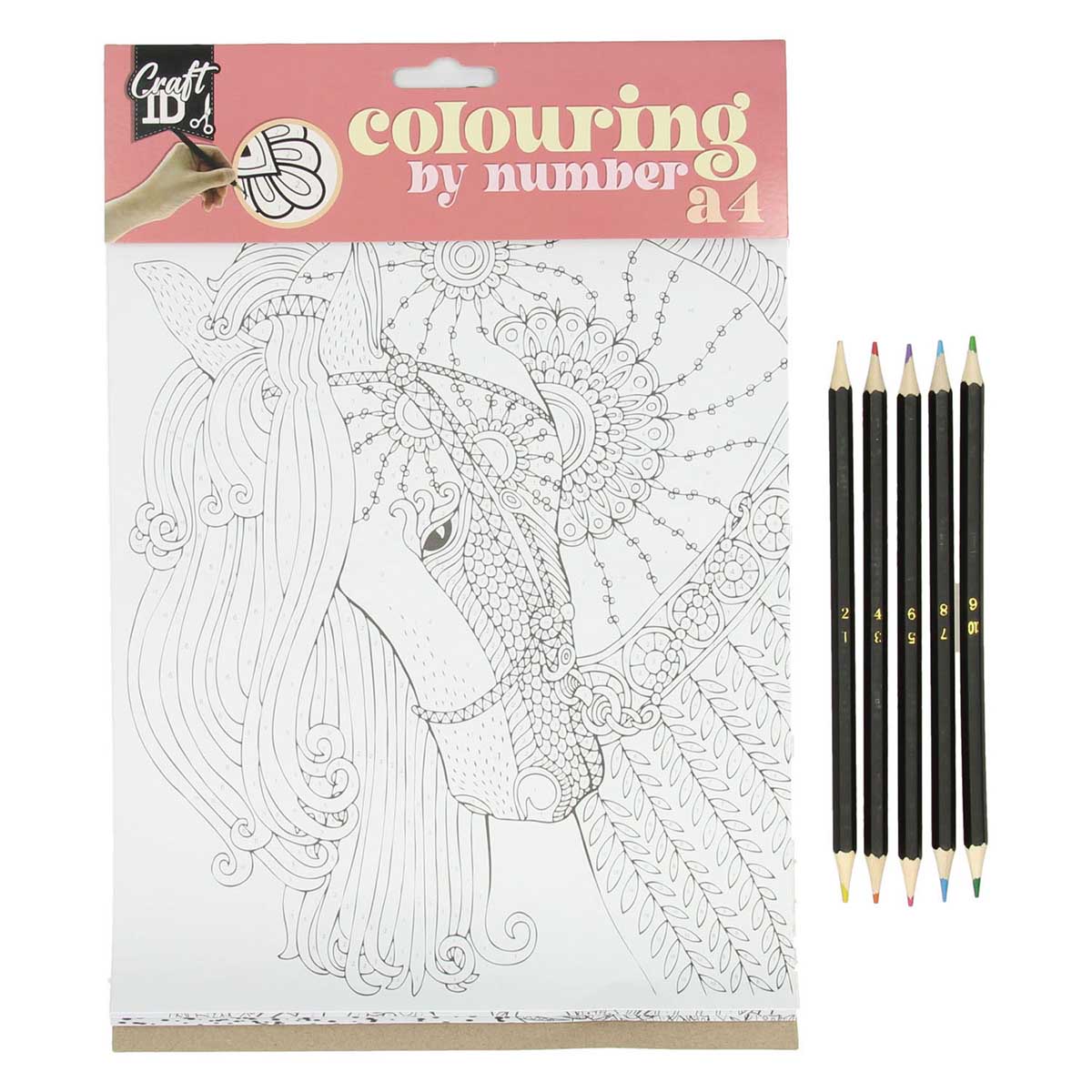 Oboj po brojevima, 5xA4, 5 dvostanih olovaka olovka 