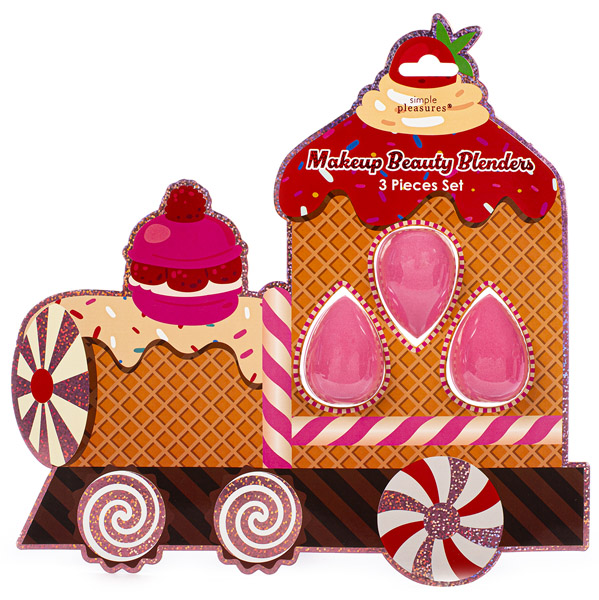 Novogodišnji set tri sunđera za šminku VOZ 