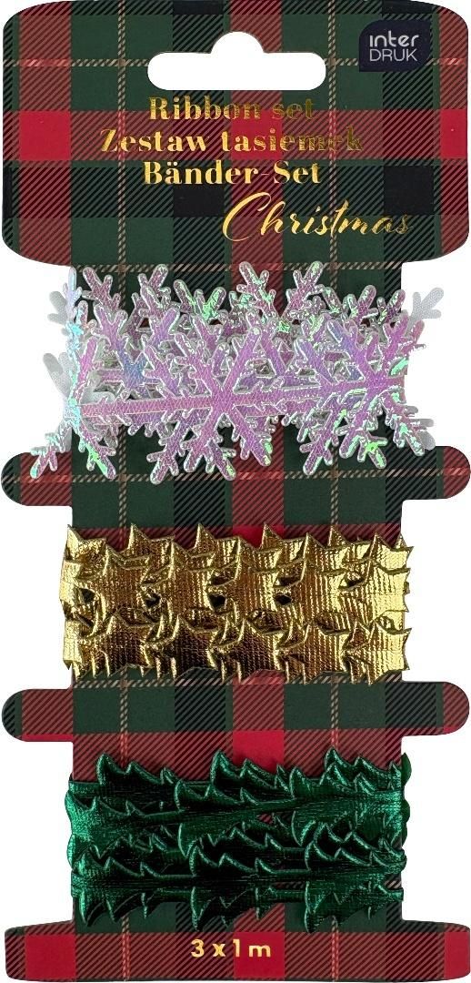 Novgodišnji set tri ukrasne trake 3x1m 