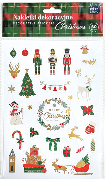 Novogodišnji set 60 stikera - BOŽIĆ 