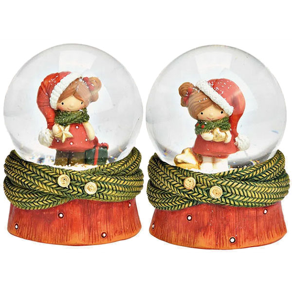 Novogodišnja staklena kugla DEVOJČICA 9cm (Više vrsta) 