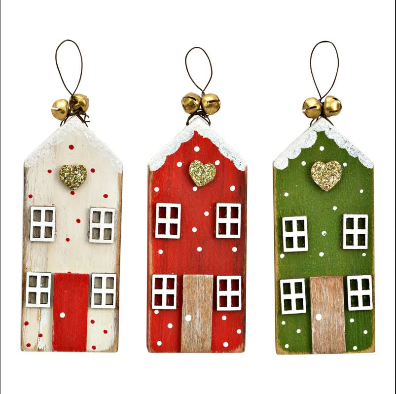 Novogodišnji ukras KUĆICA SA PRAPORCIMA (Više vrsta) 