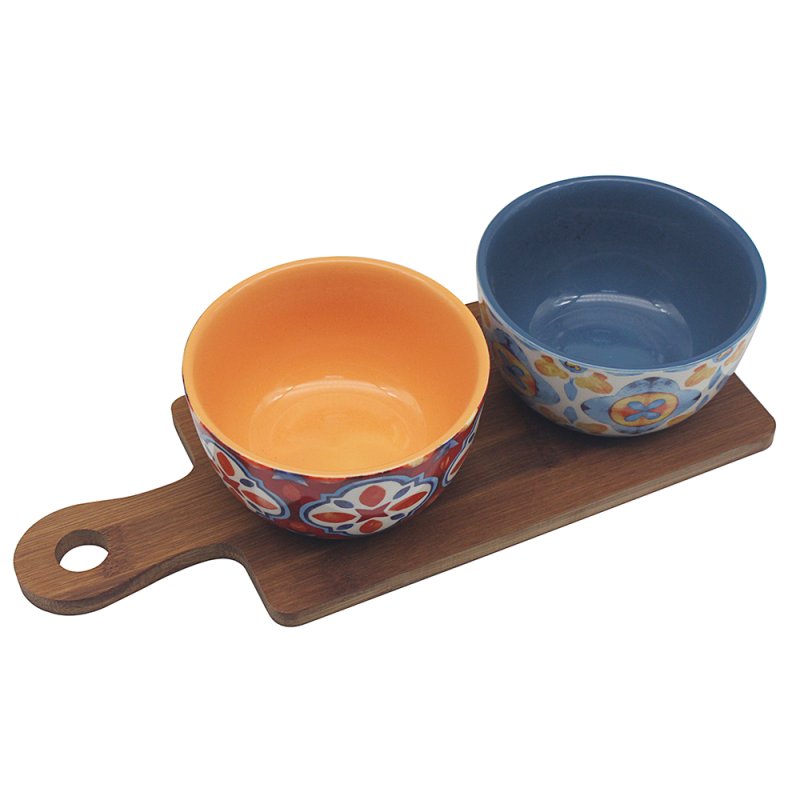 Set dve činije sa daskom za posluženje TUSCANY 