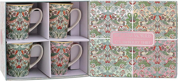 Set četiri šolje LUSTRE STRAWBERRY THIEF 