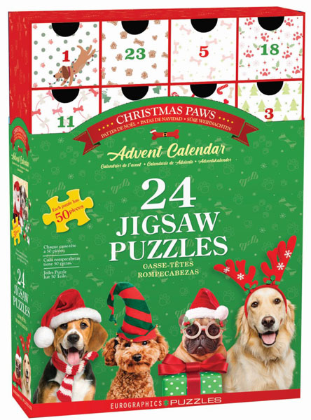 Advent kalendar - puzzle CHRISTMAS PAWS 