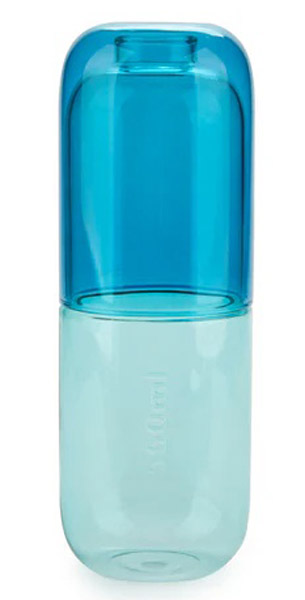 Flaša i čaša PILULA  plava 550ml 