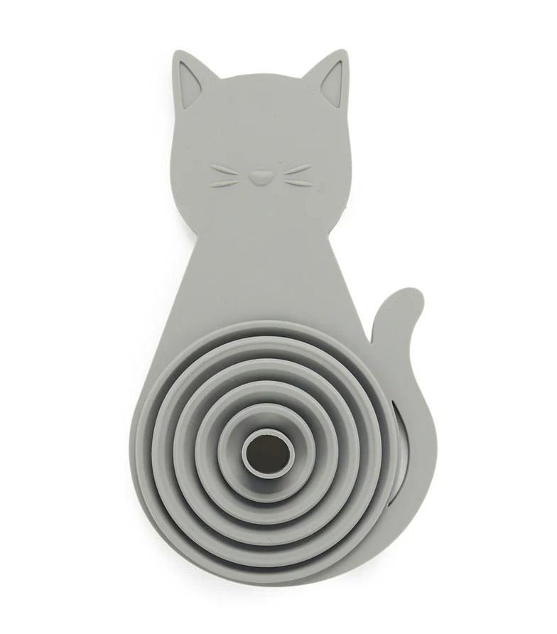 Sklopivi silikonski levak sa magnetom MEOW - GRAY 