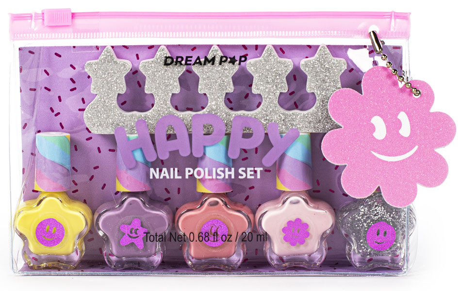 Set pet lakova za nokte sa separatorom DREAMPOP KIDS 