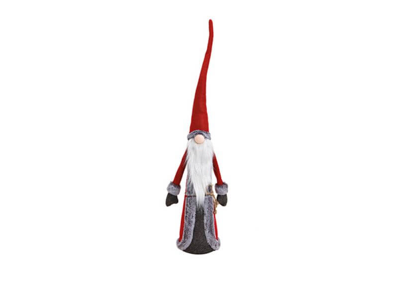Santa, felt, artificial fur, metal, red  13x74x13cm 