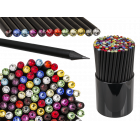 BLACK PENCIL WITH SWAROVSKI STONE, 12 COLOURS ASS., 96 PCS. WITH PEN H 