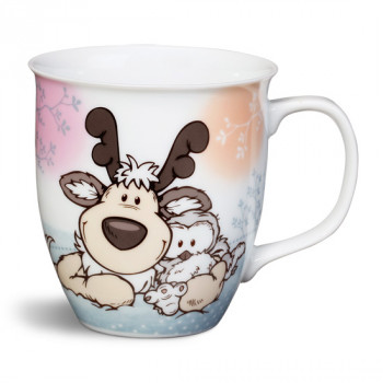 MUG REINDEER AND SNOWY OWL 