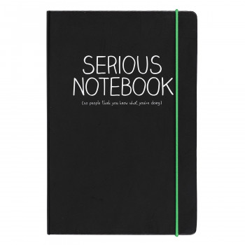 A5 SERIOUS NOTEBOOK BLACK 