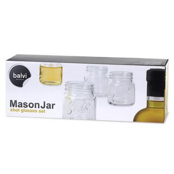 Tegle Shot glass Mason Jar x4 glass 