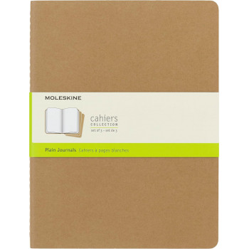 Set od 3 notesa 19x25cm MOLESKINE BROWN - prazni listovi 