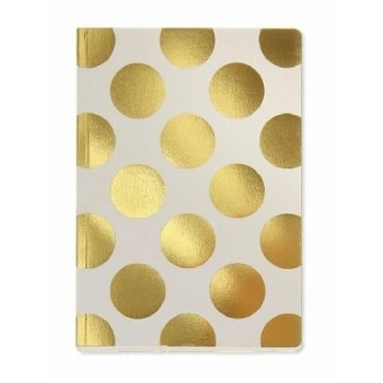 Sveska SHIMMER LARGE GOLD POLKA CREAM 