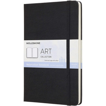 Notes ART MOLESKINE Watercolor portrait, crna 