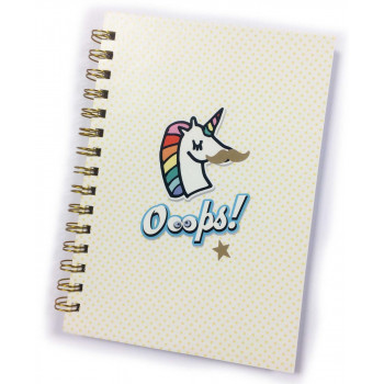 Notes sa spiralom A5 UNICORN OOOPS! 