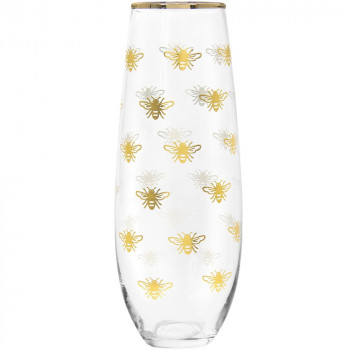 GOLD BEES STEMLESS FLUTE čaša 