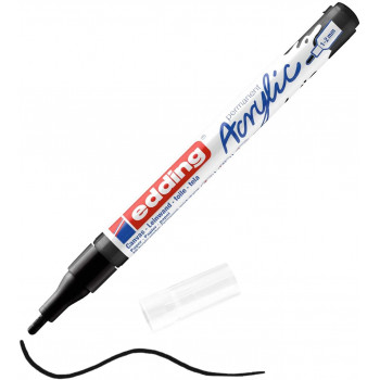 AKRILNI MARKER E-5300 FINE 1-2MM OBLI VRH EDDING CRNA 