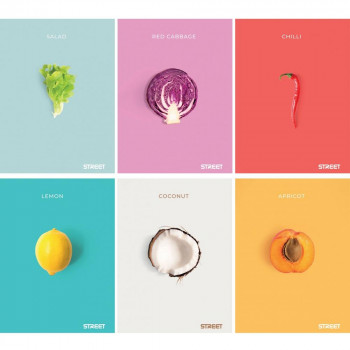 FRESH FRUIT SVESKA A5/54L/KVADRATI 