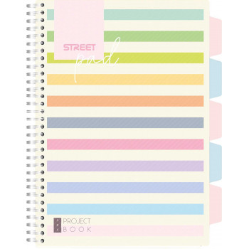 STREET STRIPES sveska A4 kvadrati i PVC pregrade 
