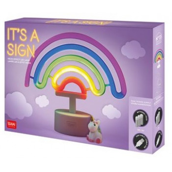 NEON EFFECT LED LAMP IT'S A SIGN RAINBOW 