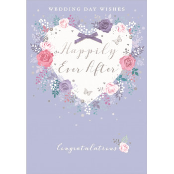 Čestitka za venčanje WHEA FLOWERS/HEART 