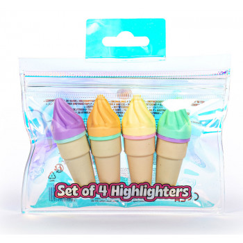 SET OF 4 HIGHLIGHTER IN HOLOGRAPHIC BAG GROOVY FEELINGS 