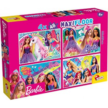 Puzzle za decu BARBIE 4x48kom 2U1 SLOZI I OBOJI - LISCIANI 