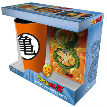 DRAGON BALL poklon set, notes, bedž i čaša 400ml 