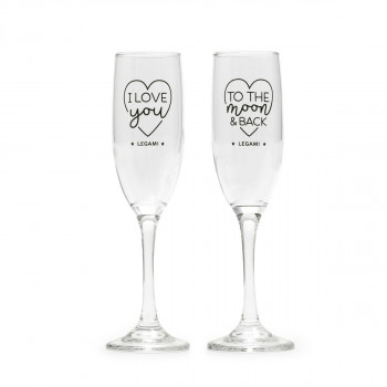 Čaše za šampanjac CHEERS TO LOVE - SPACE (2 kom) 