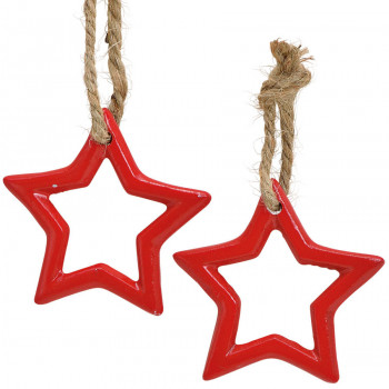 Novogodišnji ukras ZVEZDICA / SRCE 5cm / 3 vrste 