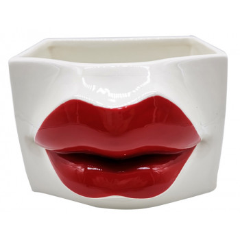 Dekorativna vaza CRVENE USNE 16x16x11cm 