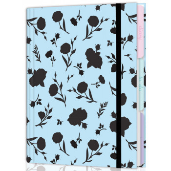 VICTORIA'S JOURNALS notes na tačkice 17x23 - PLAVO CVEĆE 