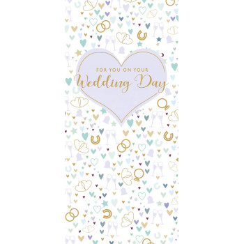 Čestitka za venčanje BLUE WEDDING SYMBOLS 