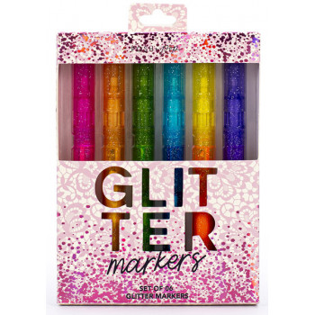 Set šest signira  GLITTER MARKERS 