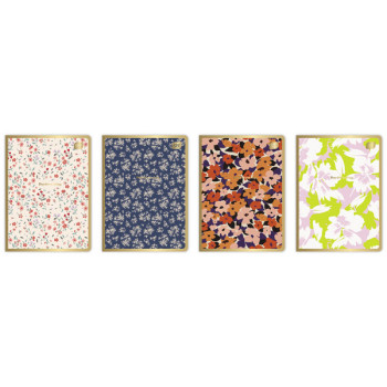 Sveska A5 kvadratići METALLIC FLORAL 