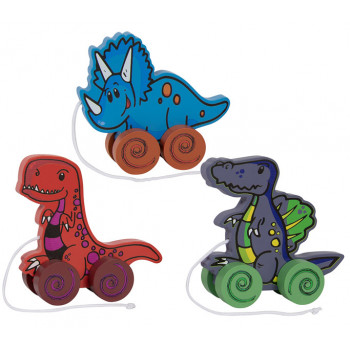 Edukativna igračka na povlačenje DINOSAURUS / tri vrste 