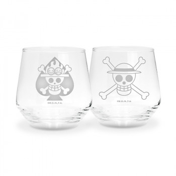 Set dve čaše 300ml ONE PIECE Luffy & Ace 