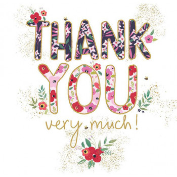Čestitka FLORAL THANK YOU / HVALA TI 