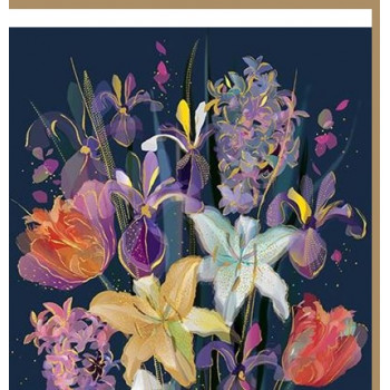 Čestitka DARK FLORALS 